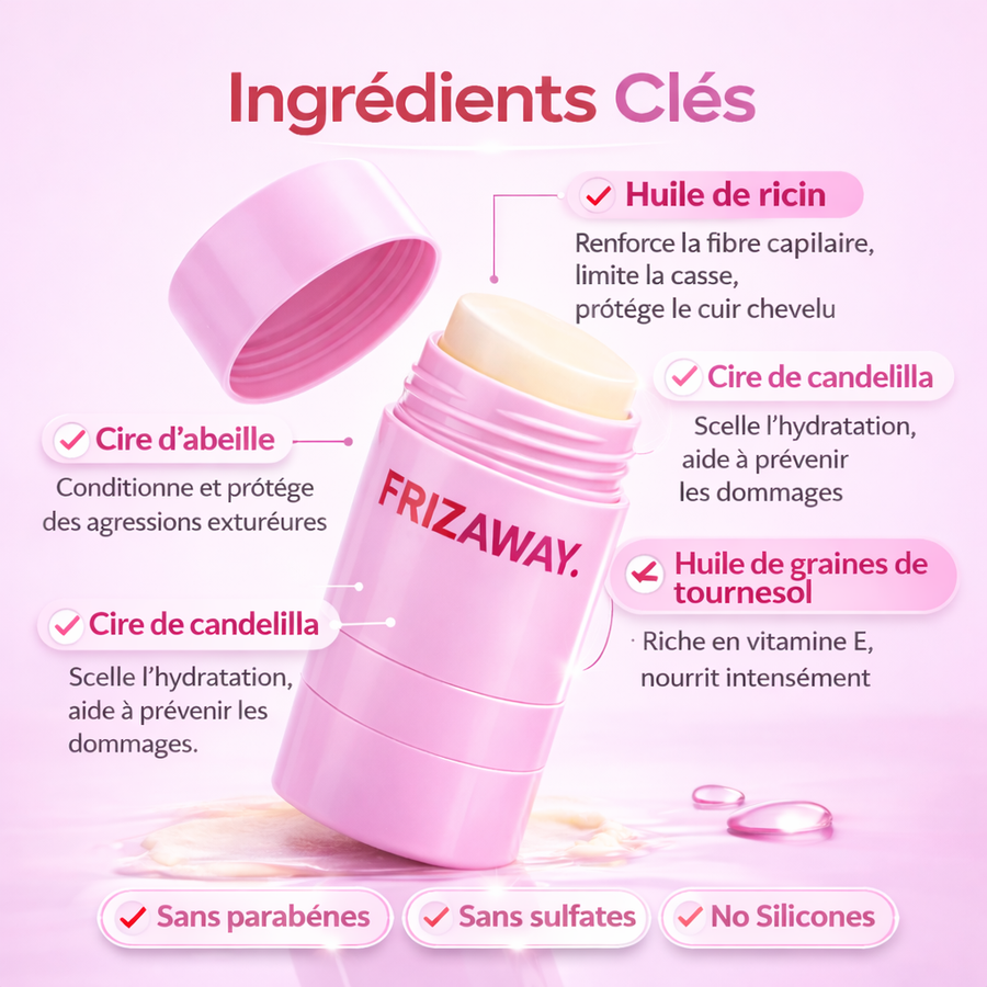 Stick Cire Anti-Frisottis | Tenue 24h | Ingrédients Naturels - 75g